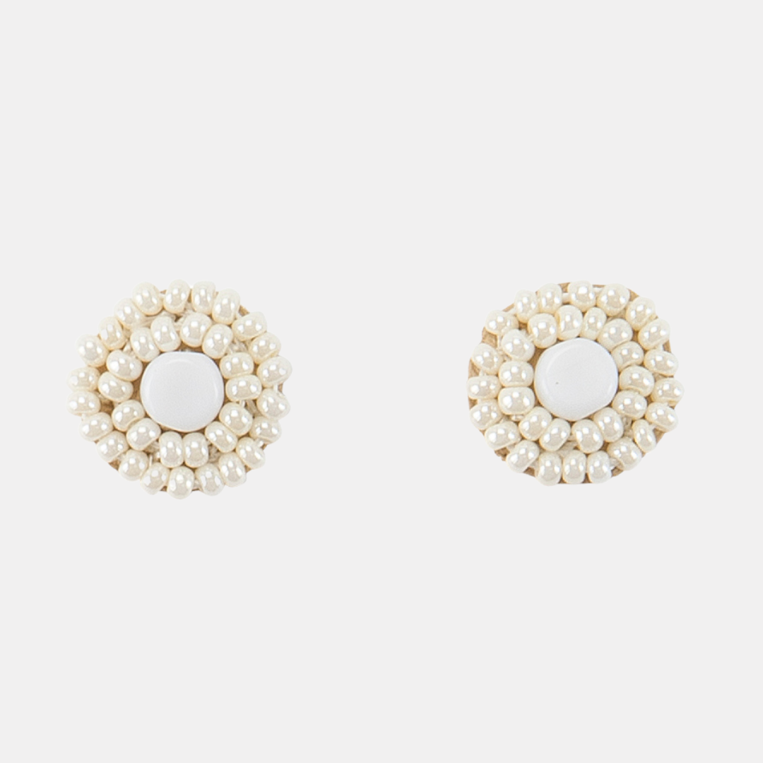 African Maasai Earrings | Pearl