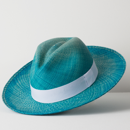 Genuine Panama Hat | Fine Toquilla Straw, Turquoise