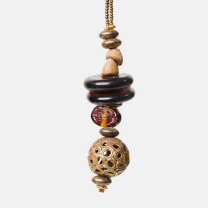 Long Single Strand Pendant with Maasai Disc