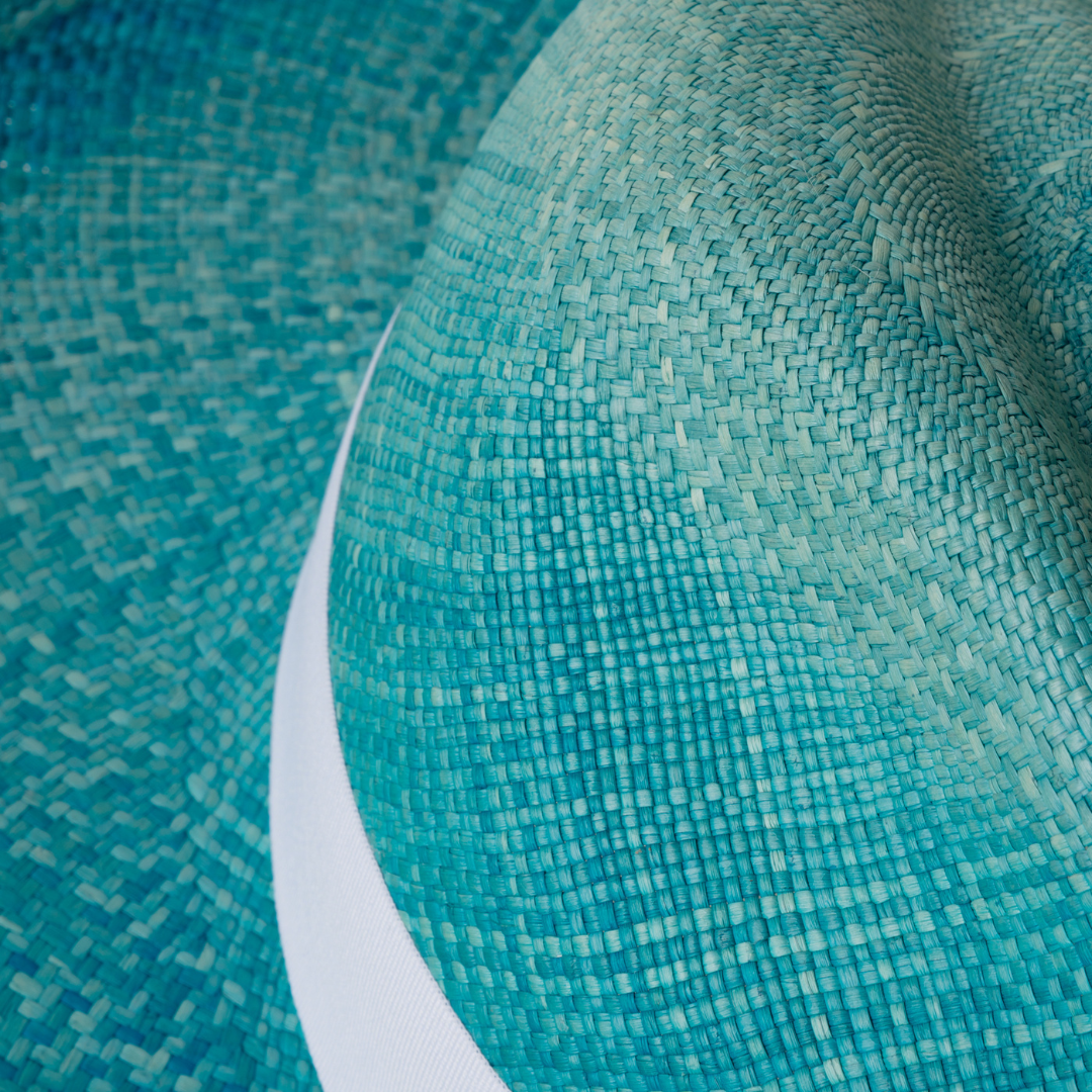 Genuine Panama Hat | Fine Toquilla Straw, Turquoise