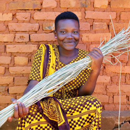 Handwoven Basket Bag | Kitenge | Extra-Large