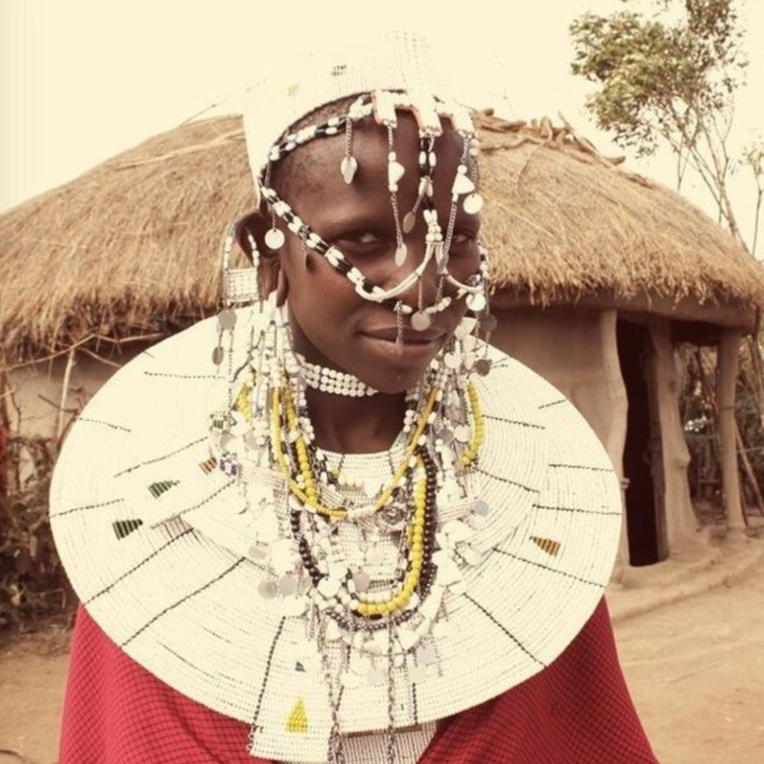 African Maasai Leather Cuff Bracelet | Black
