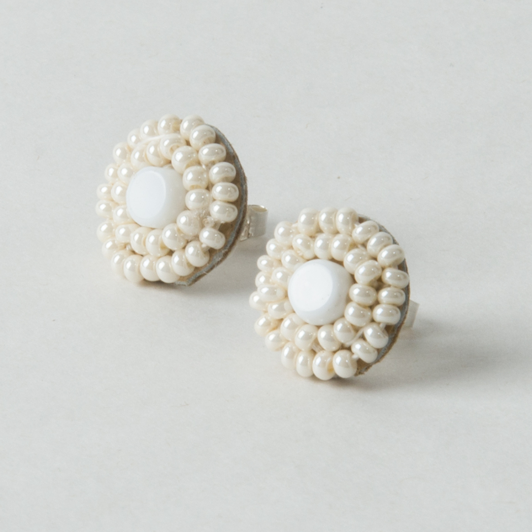 African Maasai Earrings | Pearl