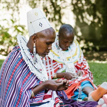 African Maasai Earrings | Pearl