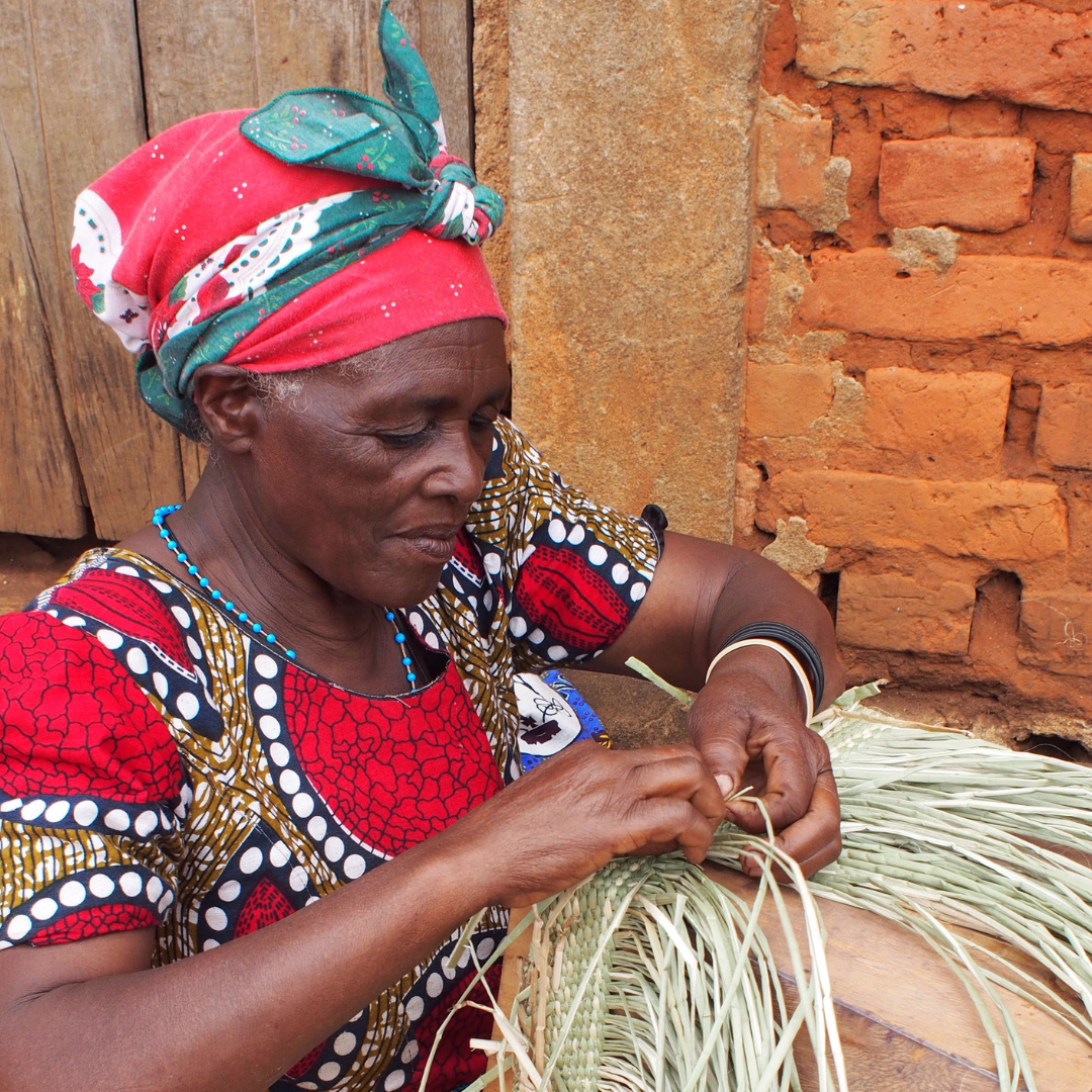 Handwoven Basket Bag | Kitenge | Extra-Large