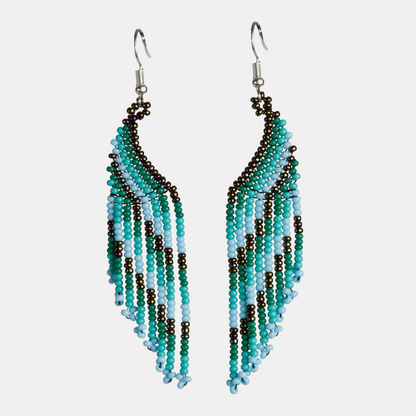 Beaded Handmade Turquoise Earrings