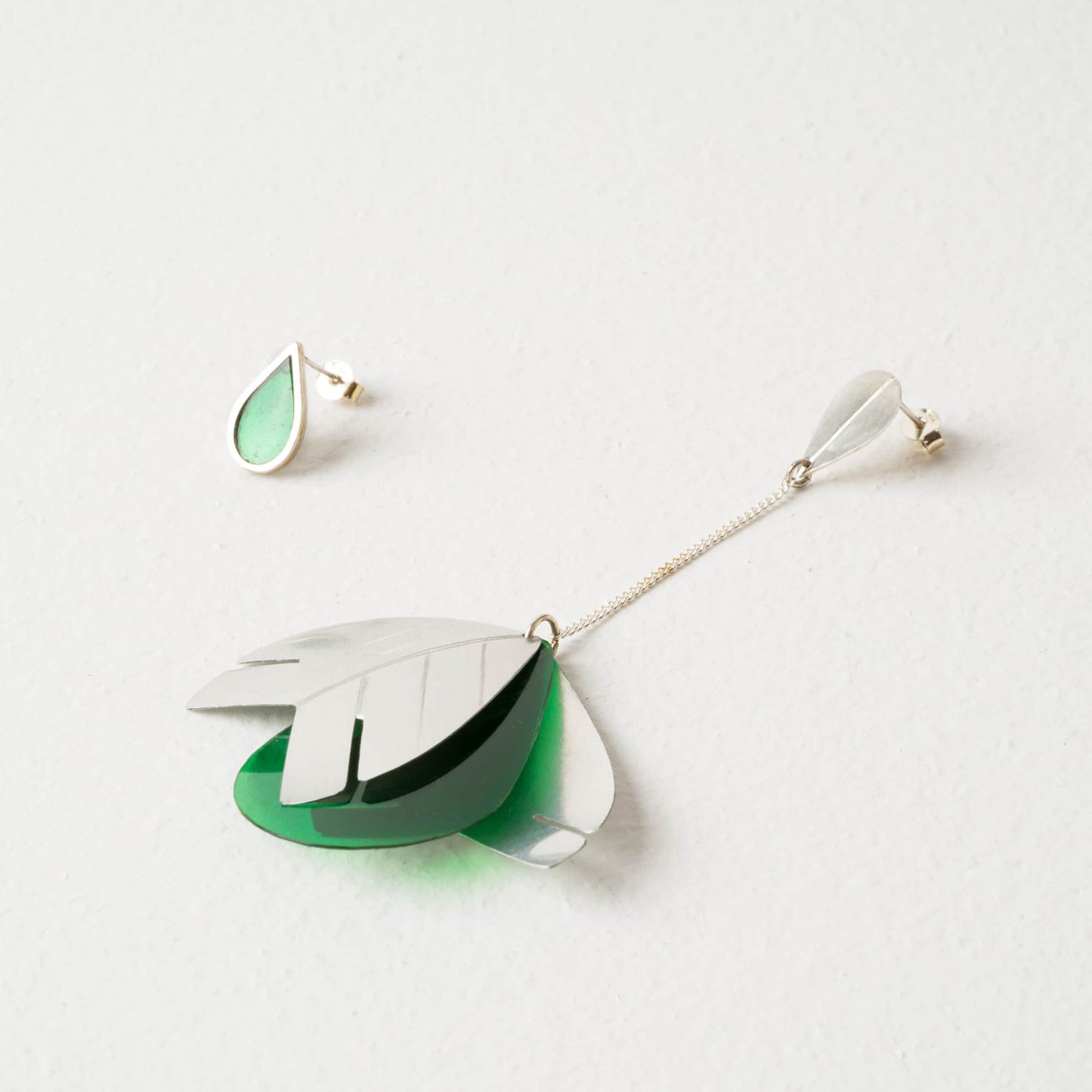 Silver Mismatched Drop Earrings | Seiva